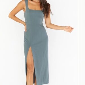 Eden Midi Dress ~ Dusty Sage Stretch